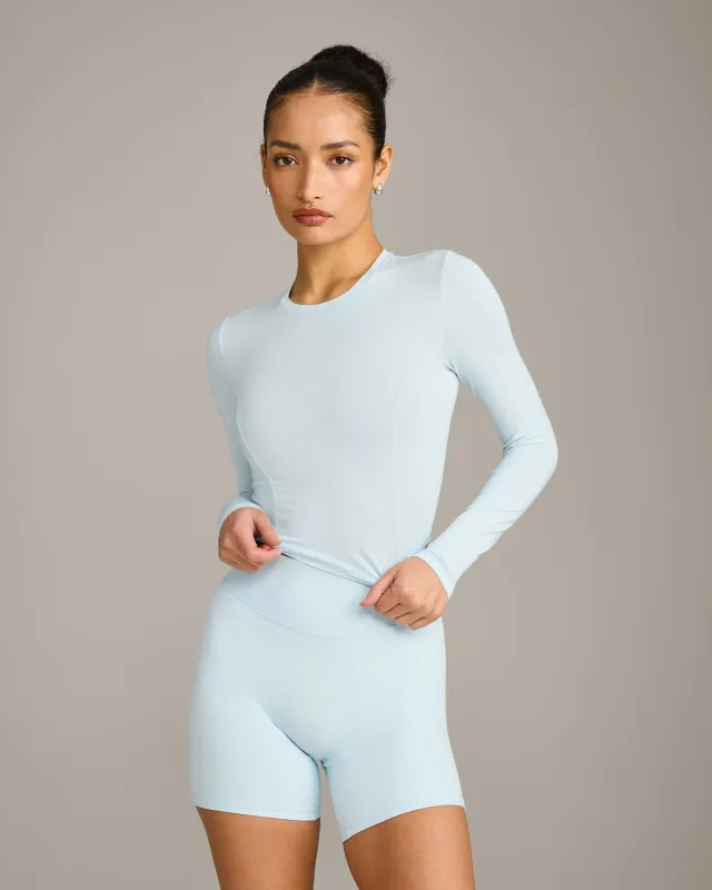 Mellow™ Motion Crew Neck Long Sleeve Mid Top | Cloud Blue made by Oner Active
