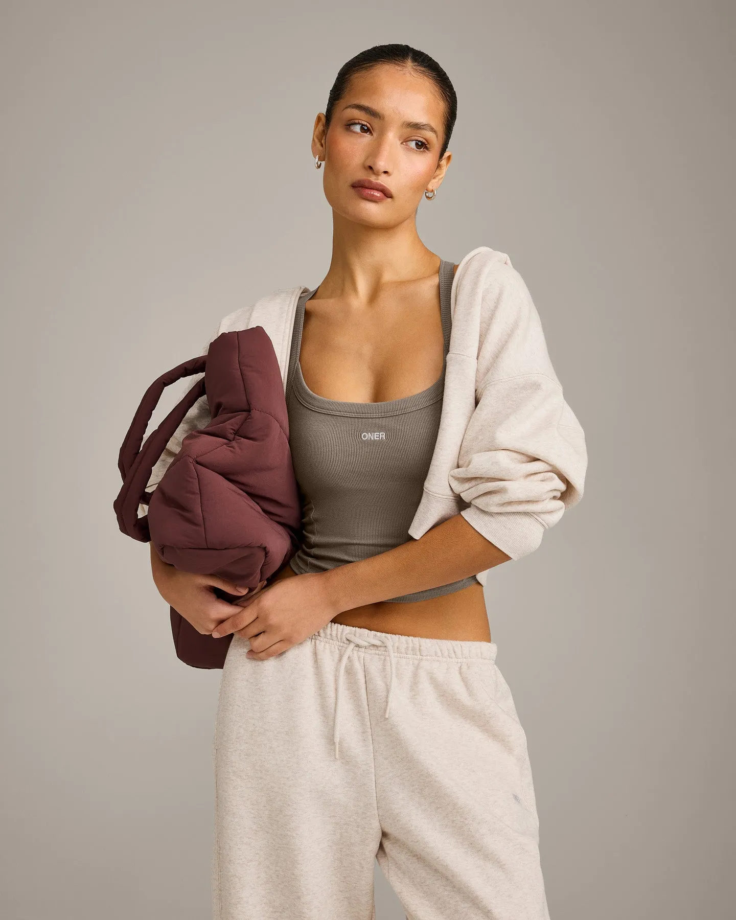 Mellow™ Rib Racer Back Mid Vest with Built in Bra Shelf | Warm Minky sold by Oner Active product image thumbnail 5