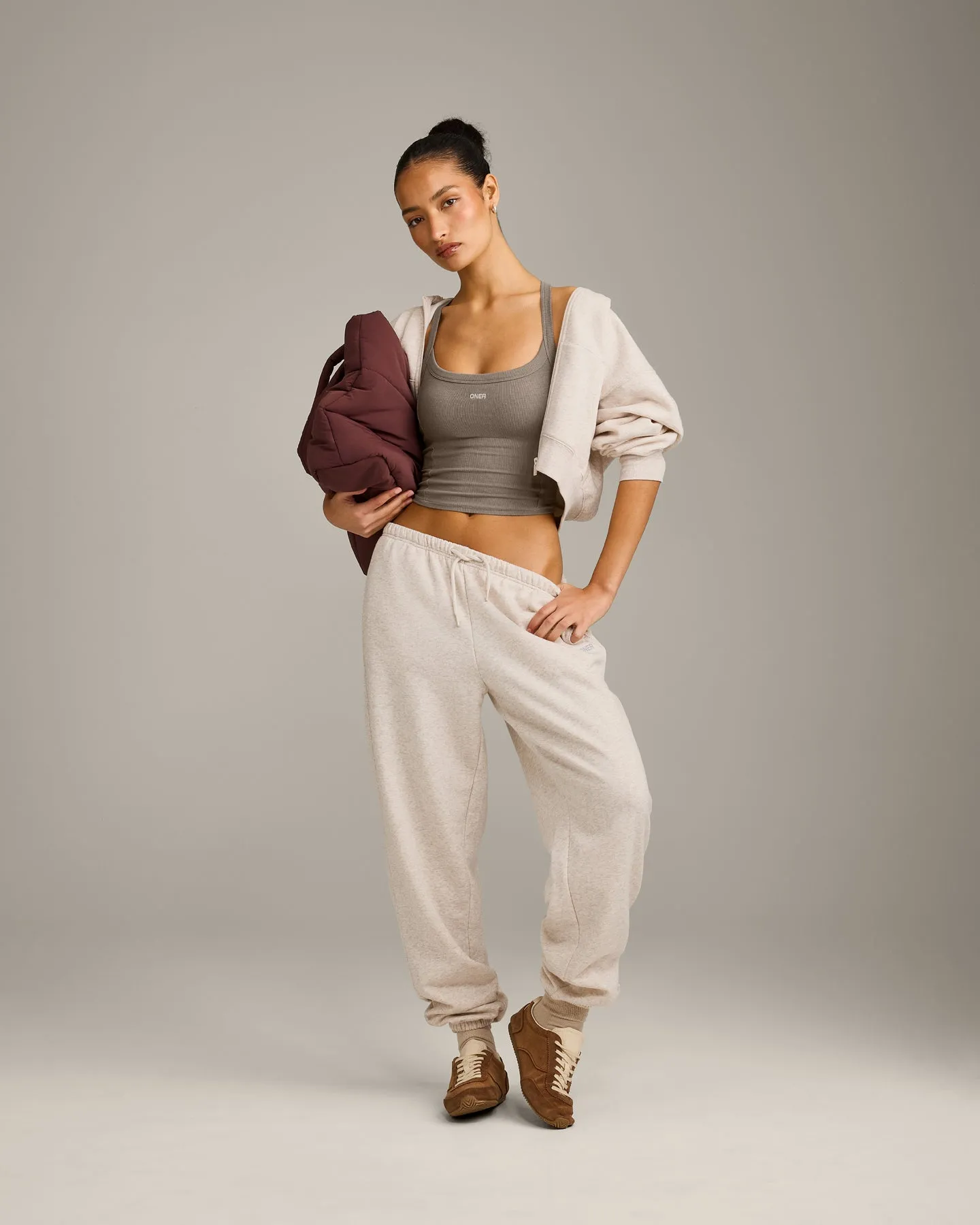 Mellow™ Rib Racer Back Mid Vest with Built in Bra Shelf | Warm Minky sold by Oner Active product image thumbnail 3