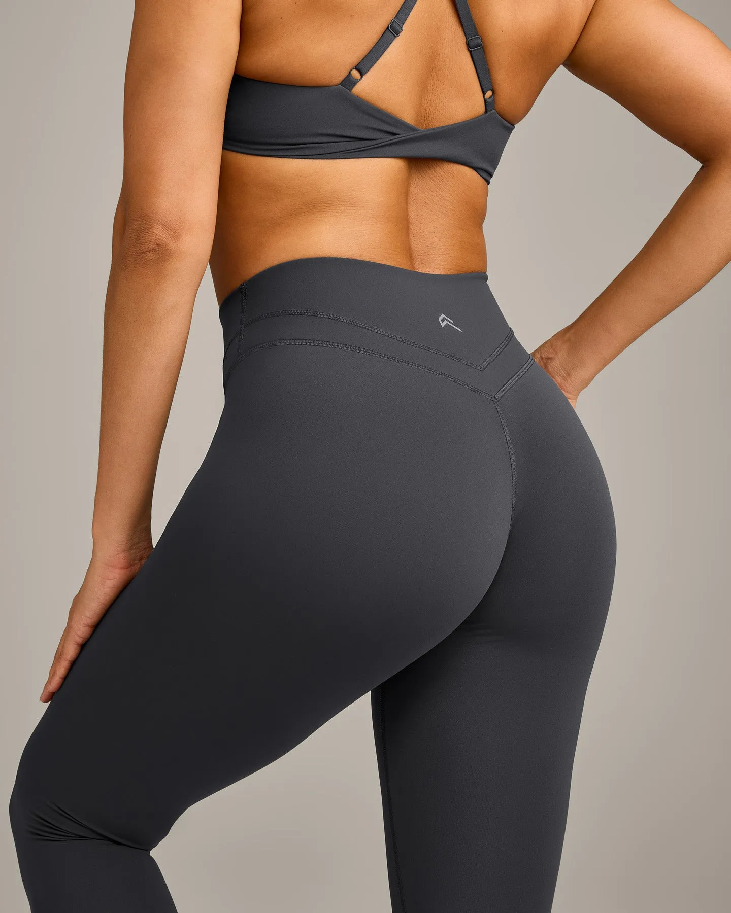 UnifiedMove™ High Waisted Leggings with Reflective Logo | Coal sold by Oner Active product image thumbnail 4