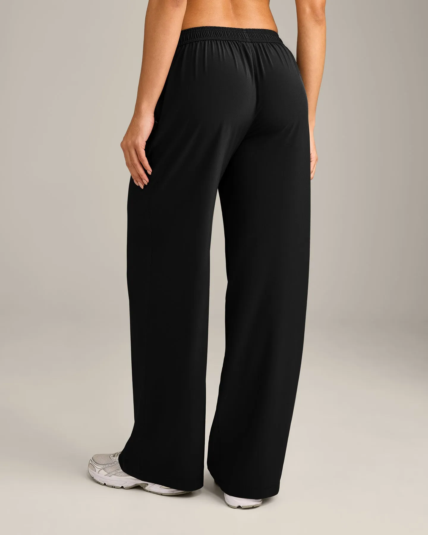 AirMove™ Straight Leg Pants with Reflective Logo | Black sold by Oner Active product image thumbnail 2