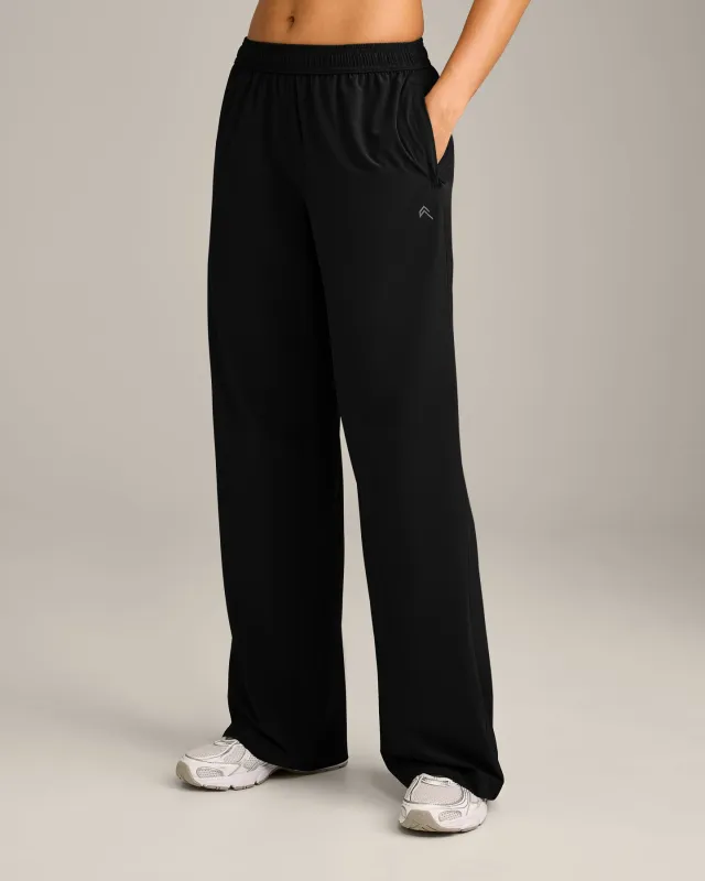 AirMove™ Straight Leg Pants with Reflective Logo | Black made by Oner Active