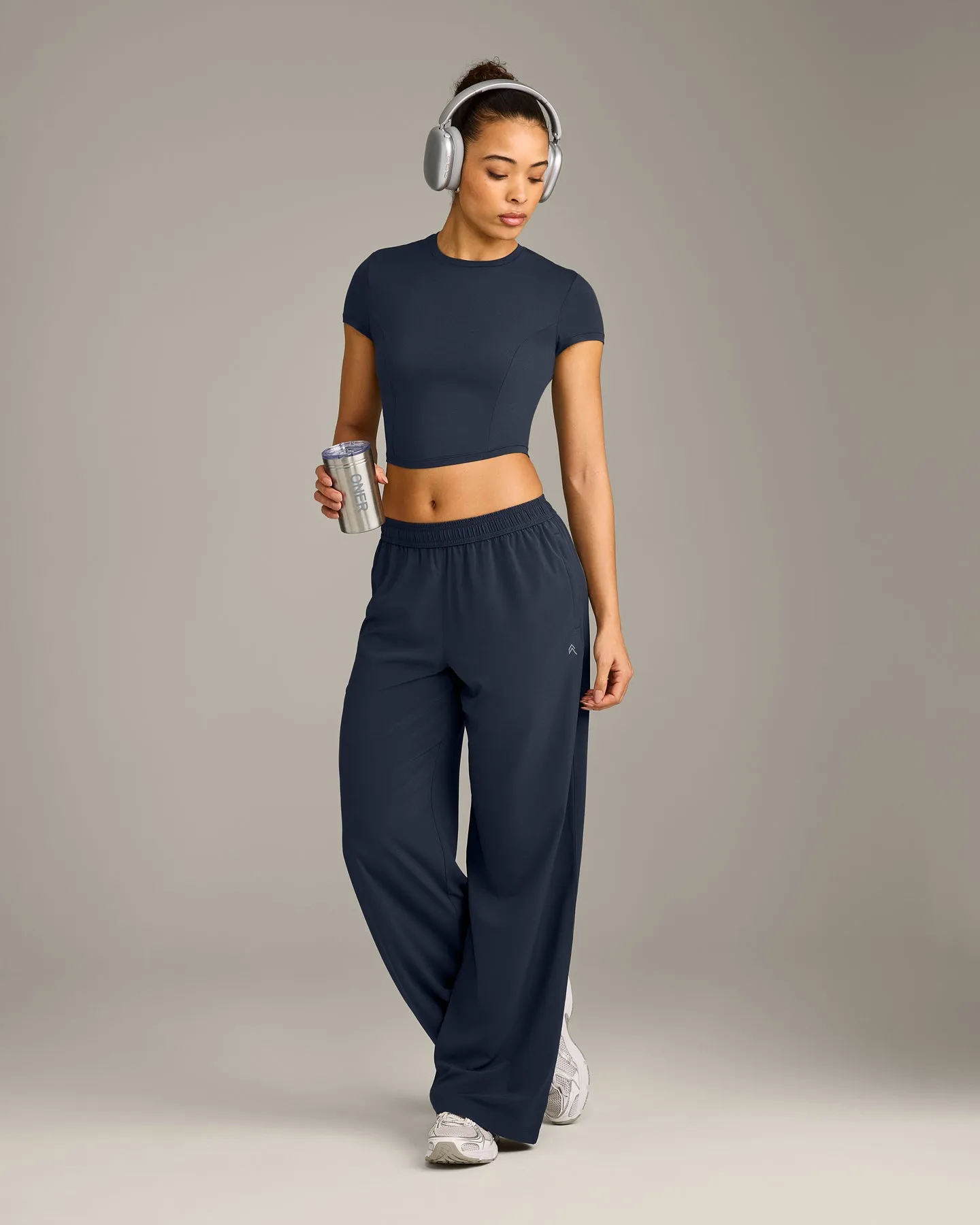 AirMove™ Straight Leg Pants with Reflective Logo | True Blue sold by Oner Active product image thumbnail 3