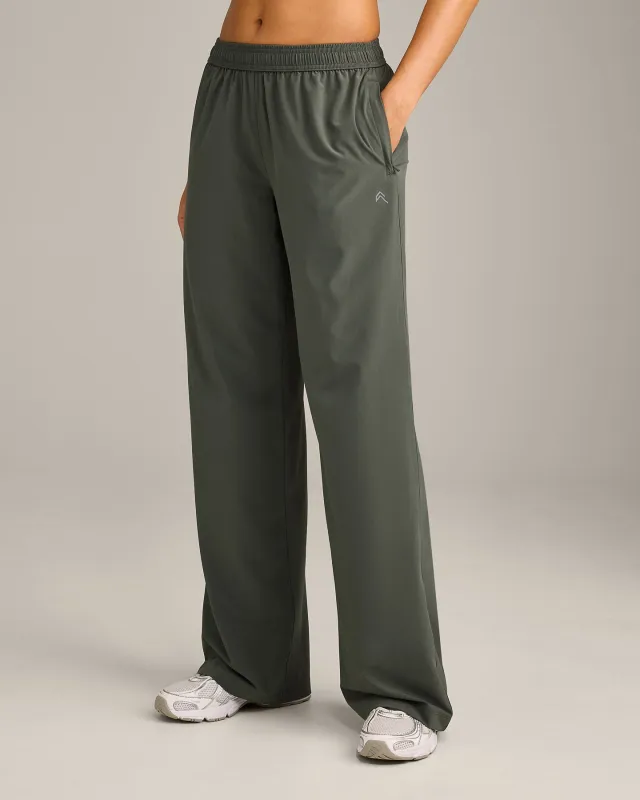 AirMove™ Straight Leg Pants with Reflective Logo | Dark Khaki made by Oner Active
