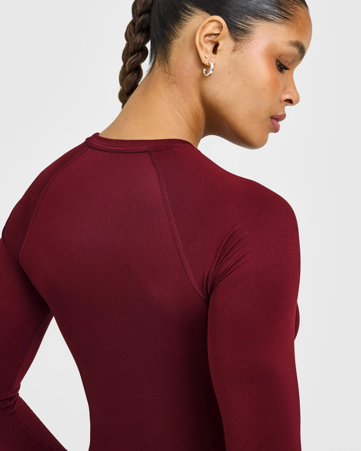 Go To Seamless Fitted Long Sleeve Top | Rosewood sold by Oner Active product image thumbnail 4