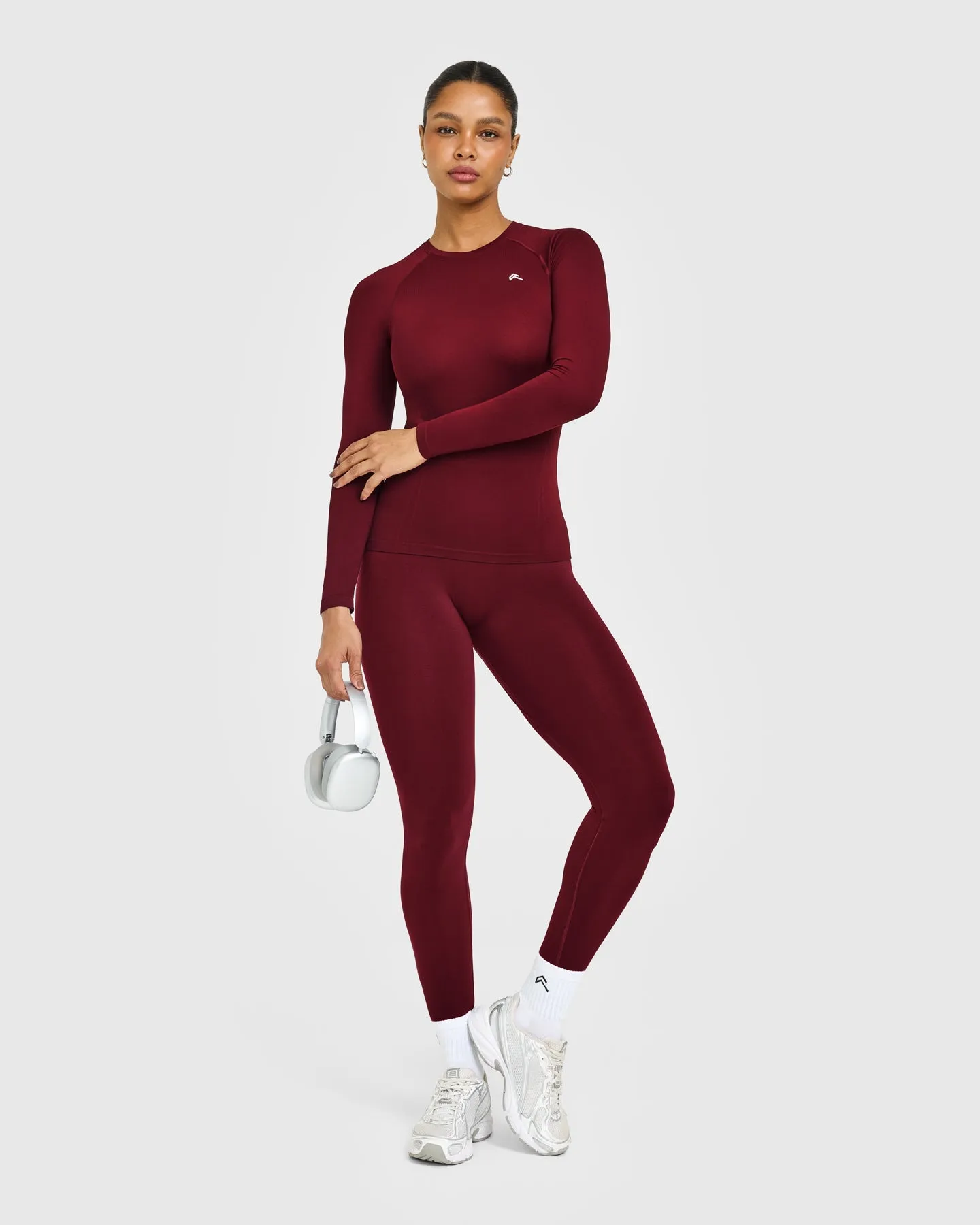 Go To Seamless Fitted Long Sleeve Top | Rosewood sold by Oner Active product image thumbnail 3