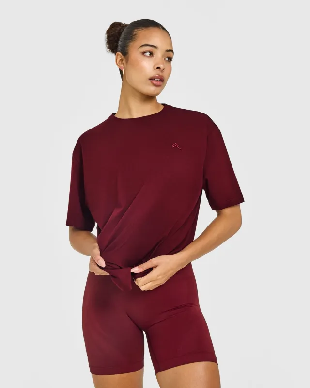 Classic Oversized Lightweight T-Shirt | Rosewood made by Oner Active