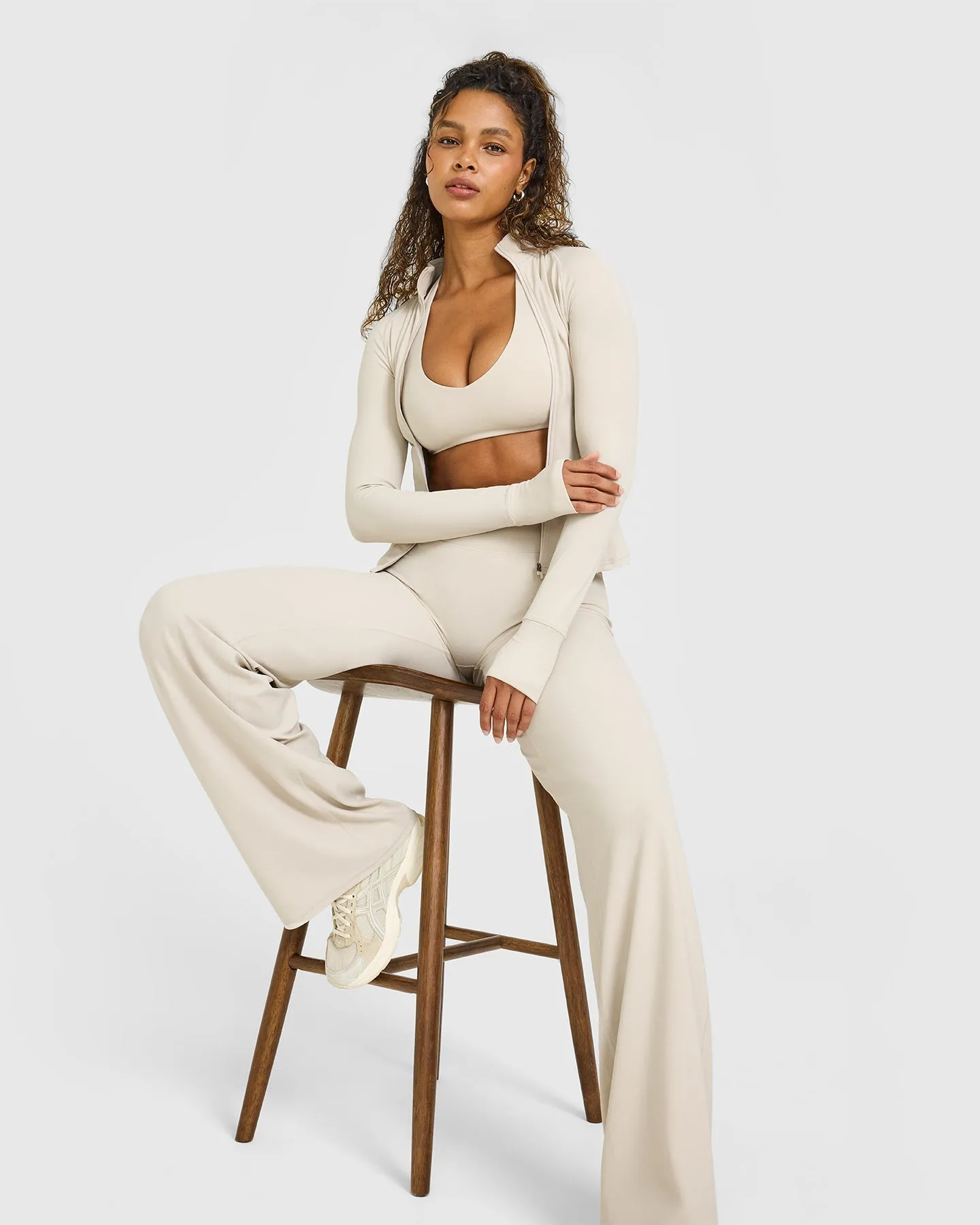 SoftMotion™ Straight Leg Bottoms with White Logo | Sand sold by Oner Active product image thumbnail 3