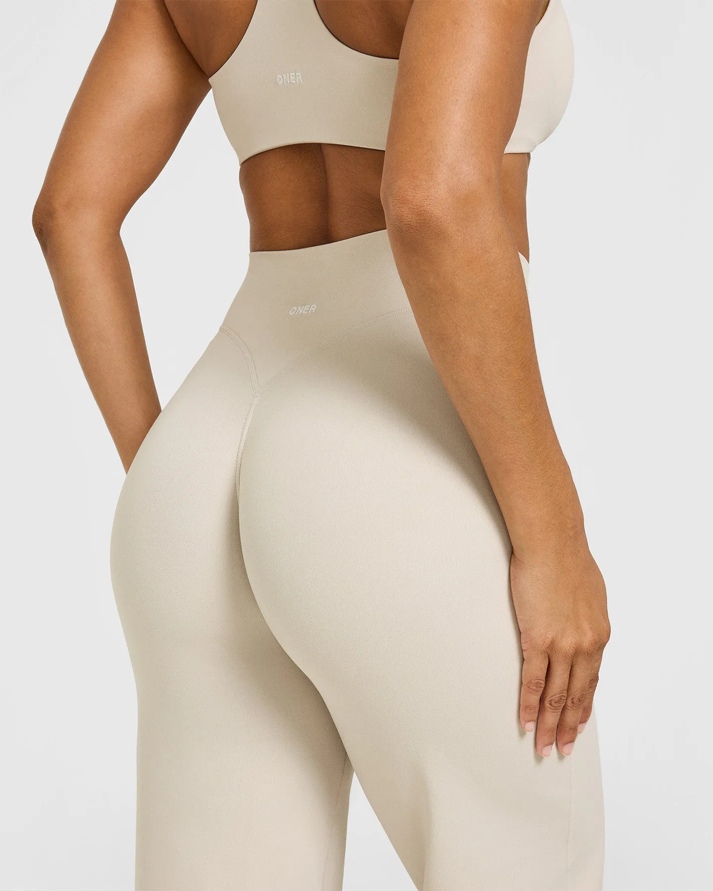 SoftMotion™ Straight Leg Bottoms with White Logo | Sand sold by Oner Active product image thumbnail 4