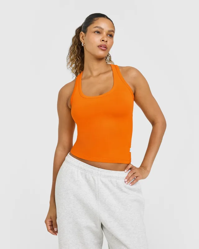 Cotton Fitted Vest | Flame Orange made by Oner Active