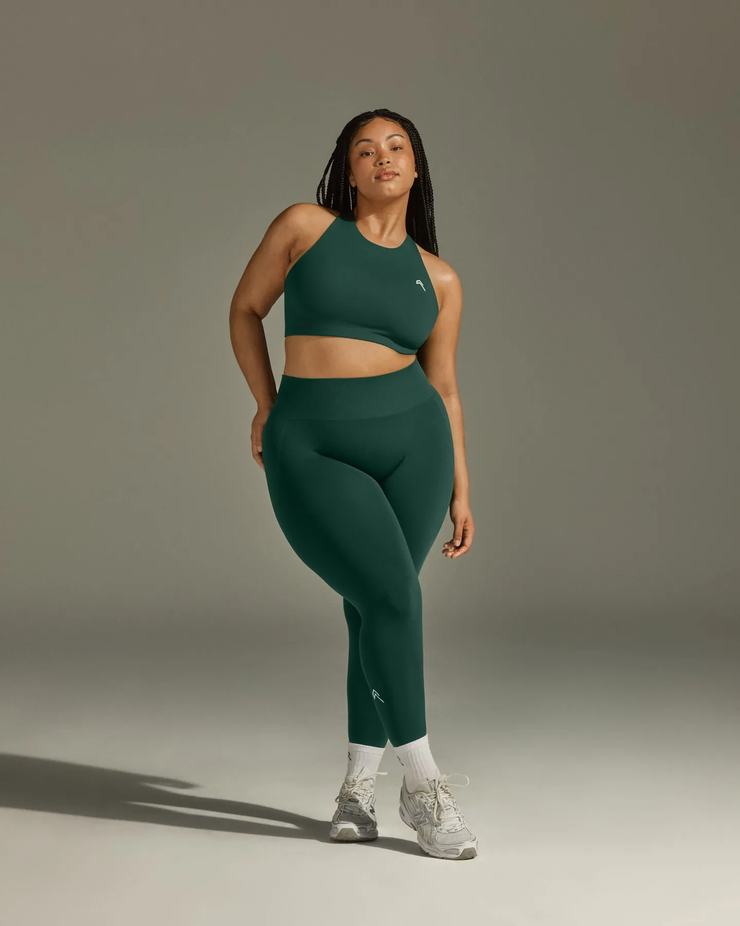 EffortlessLift™ Seamless Leggings with White Logo | Racing Green sold by Oner Active product image thumbnail 3