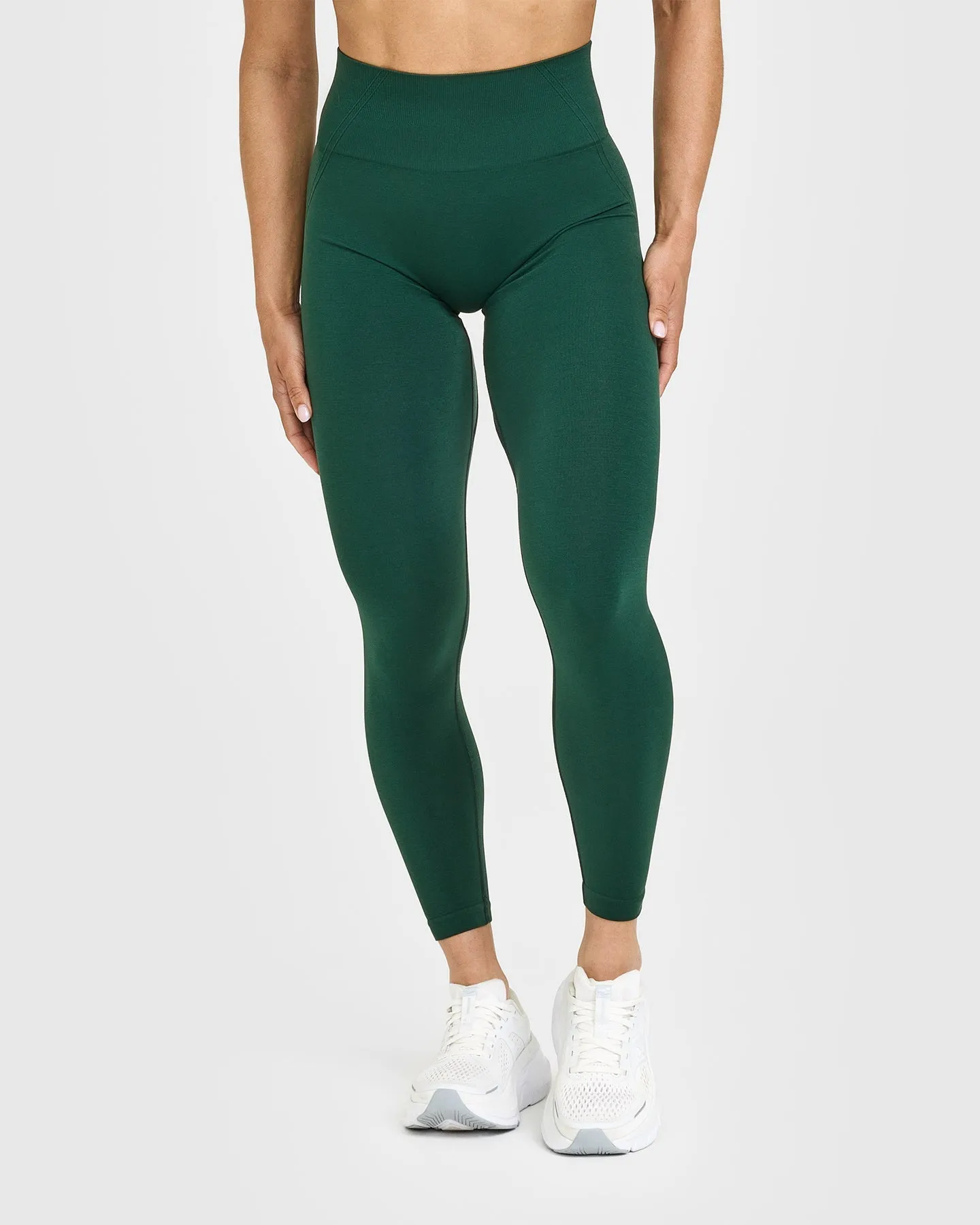 EffortlessLift™ Seamless Leggings with White Logo | Racing Green sold by Oner Active product image thumbnail 2