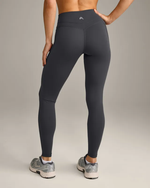 UnifiedMove™ High Waisted Pocket Leggings with Reflective Logo | Coal made by Oner Active