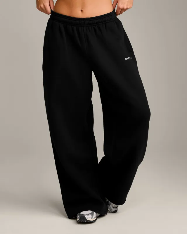 Foundations Cosy Oversized Straight Leg Joggers | Black made by Oner Active