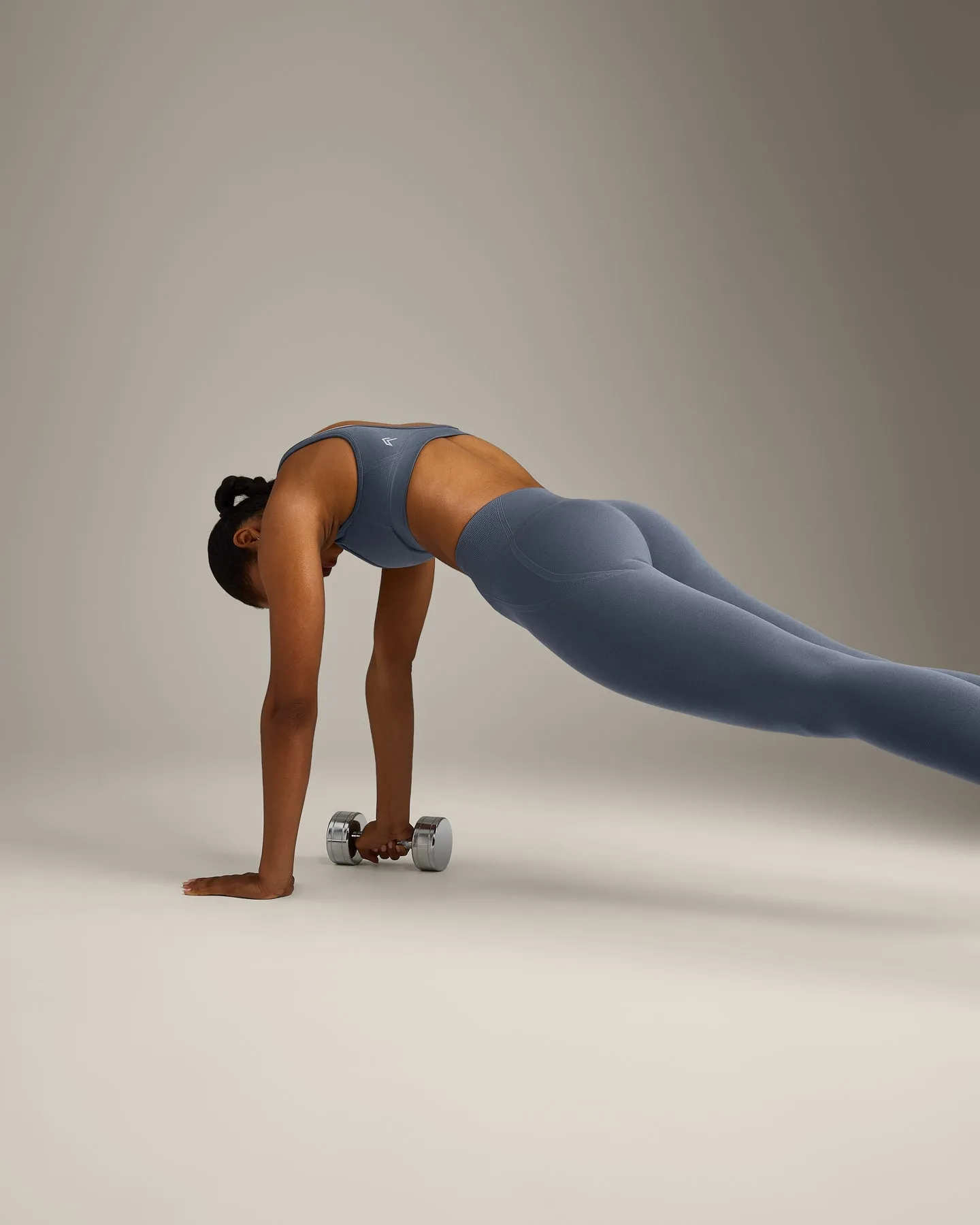 EffortlessLift™ Seamless Leggings with Grey Logo | Light Granite Blue sold by Oner Active product image thumbnail 4
