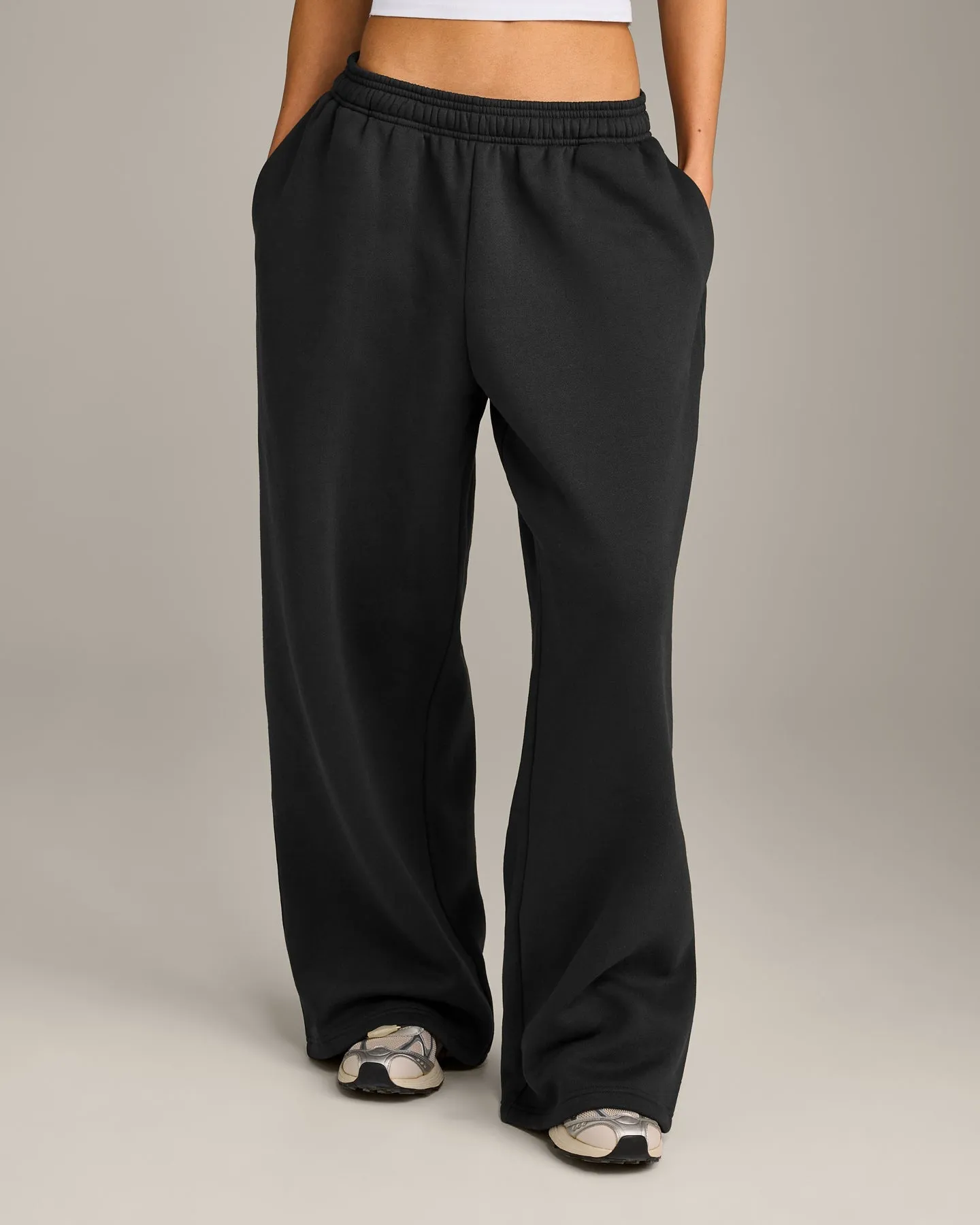 Foundations Cosy Oversized Straight Leg Joggers | Soft Black sold by Oner Active