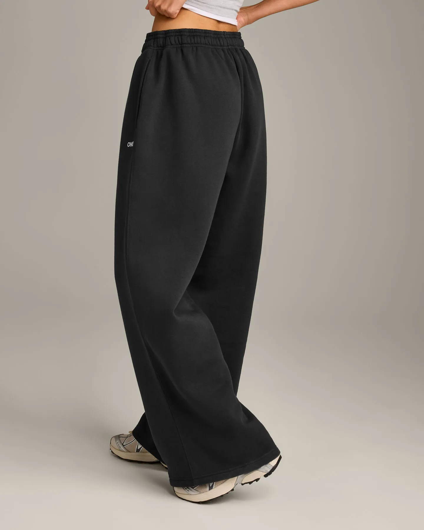 Foundations Cosy Oversized Straight Leg Joggers | Soft Black sold by Oner Active product image thumbnail 2