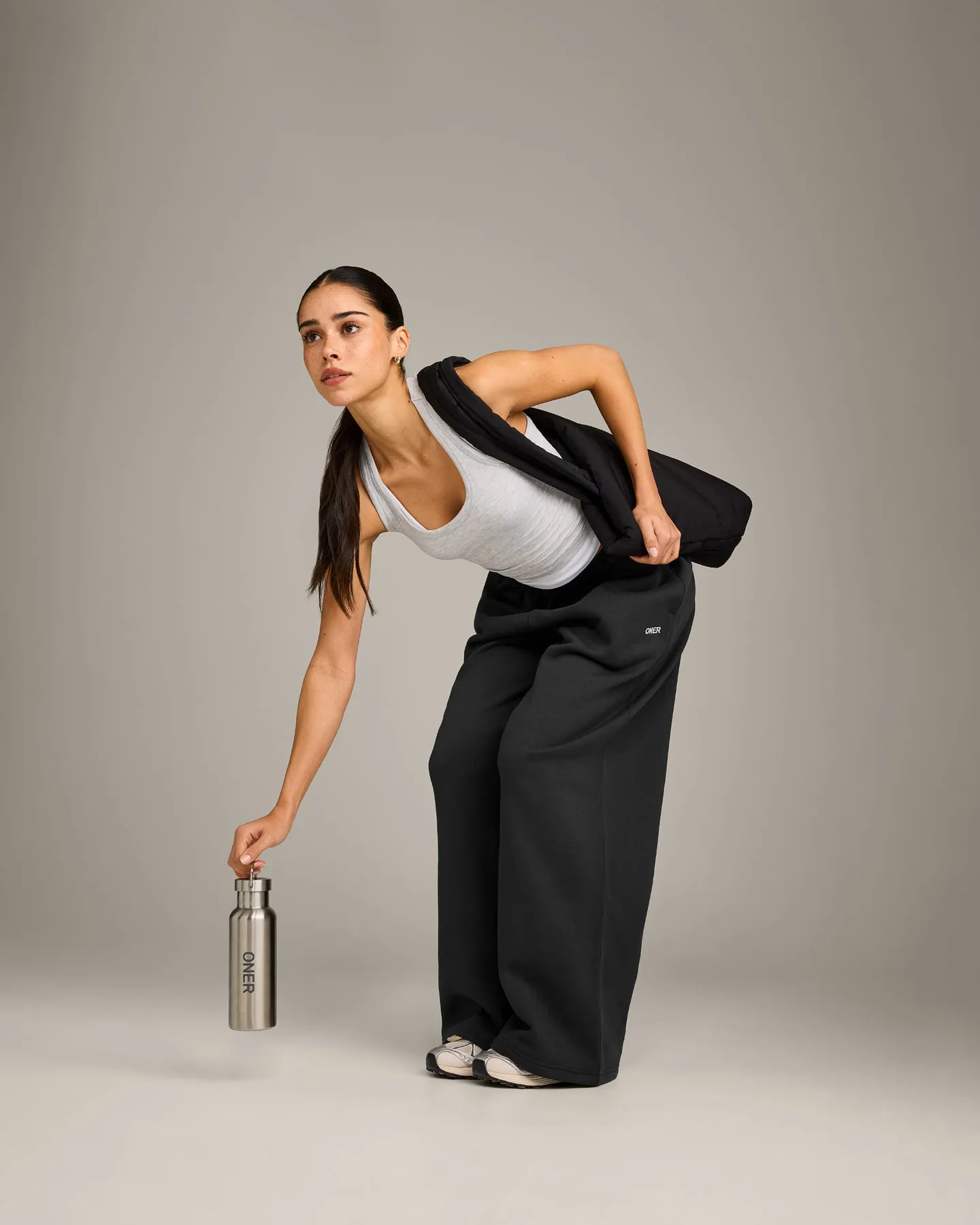 Foundations Cosy Oversized Straight Leg Joggers | Soft Black sold by Oner Active product image thumbnail 3