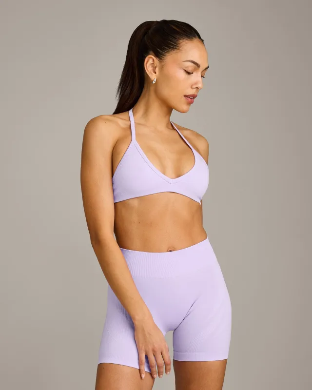 EnhanceLift™ Seamless Minimal Halter Neck Bralette | Lavender Purple made by Oner Active