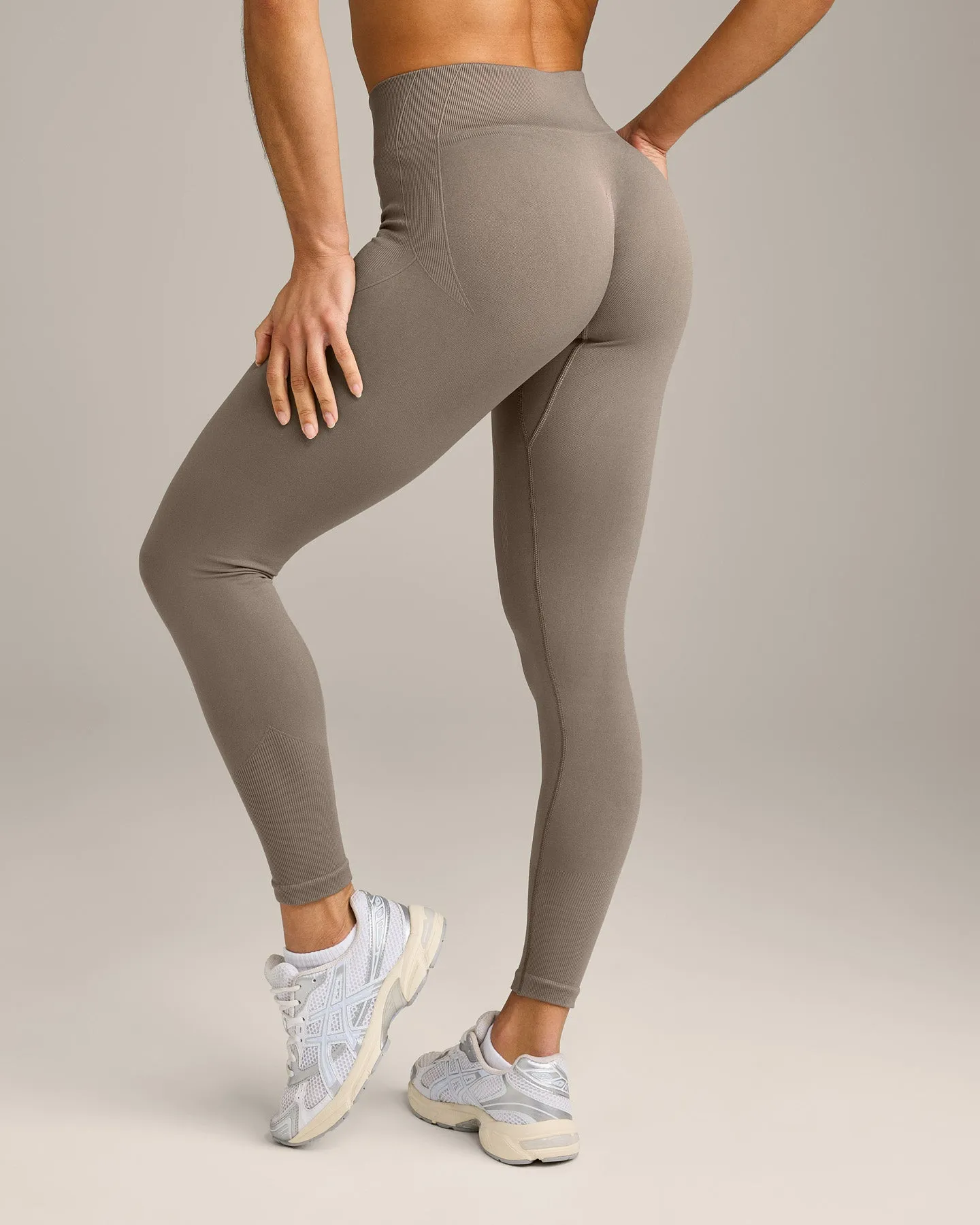 EnhanceLift™ Seamless Leggings with Grey Logo | Warm Minky sold by Oner Active