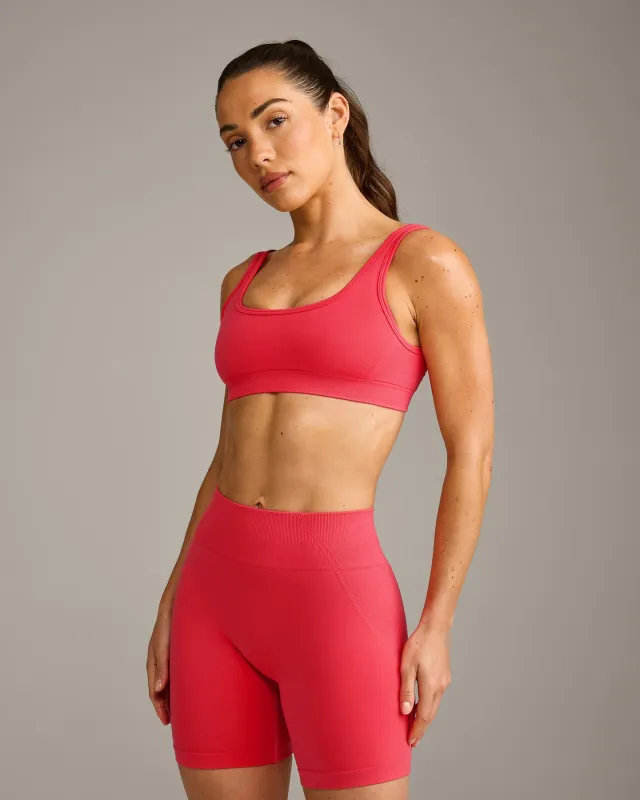 EffortlessLift™ Square Neck Sports Bra | Charged Pink made by Oner Active