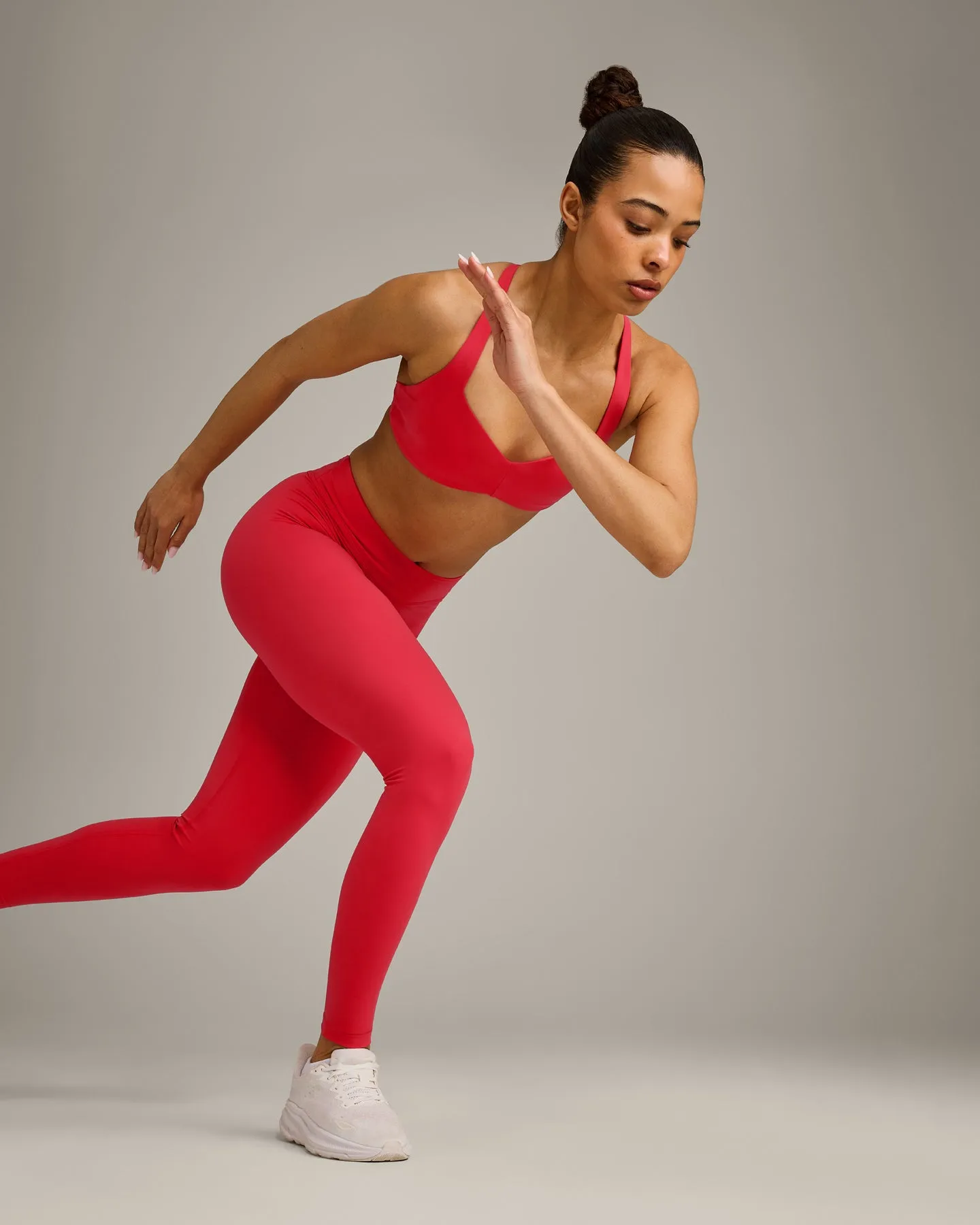 UnifiedMove™ V Front Mid Rise Leggings with Reflective Logo | Charged Pink sold by Oner Active product image thumbnail 3