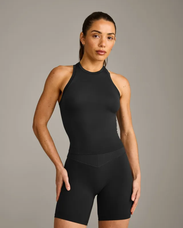 Oner Seamless Fitted Tank Top | Soft Black made by Oner Active