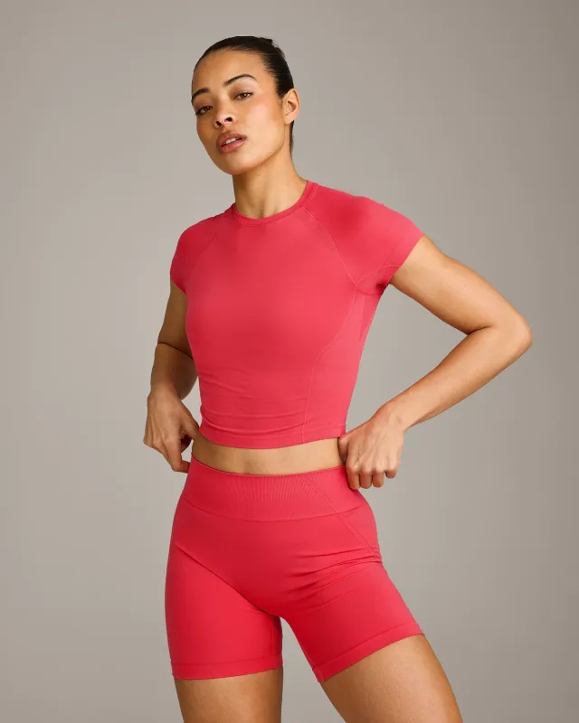 Oner Seamless Fitted Top | Light Charged Pink made by Oner Active