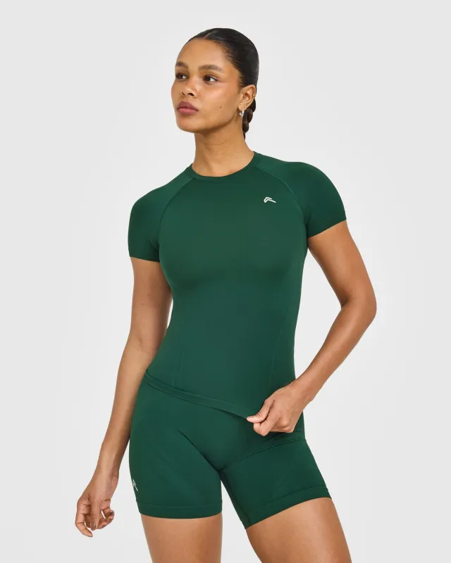Go To Seamless Fitted Top | Racing Green made by Oner Active