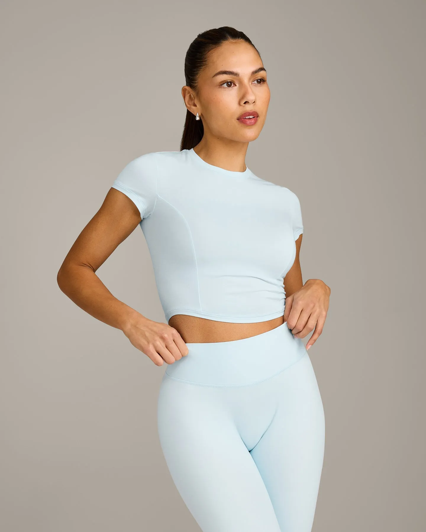 Mellow™ Motion Crew Neck Mid Top | Cloud Blue sold by Oner Active