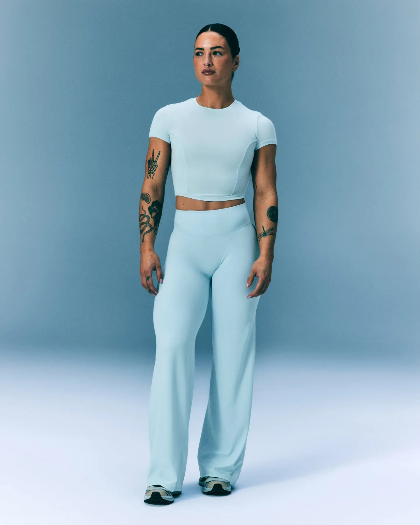 Mellow™ Motion Crew Neck Mid Top | Cloud Blue sold by Oner Active product image thumbnail 2