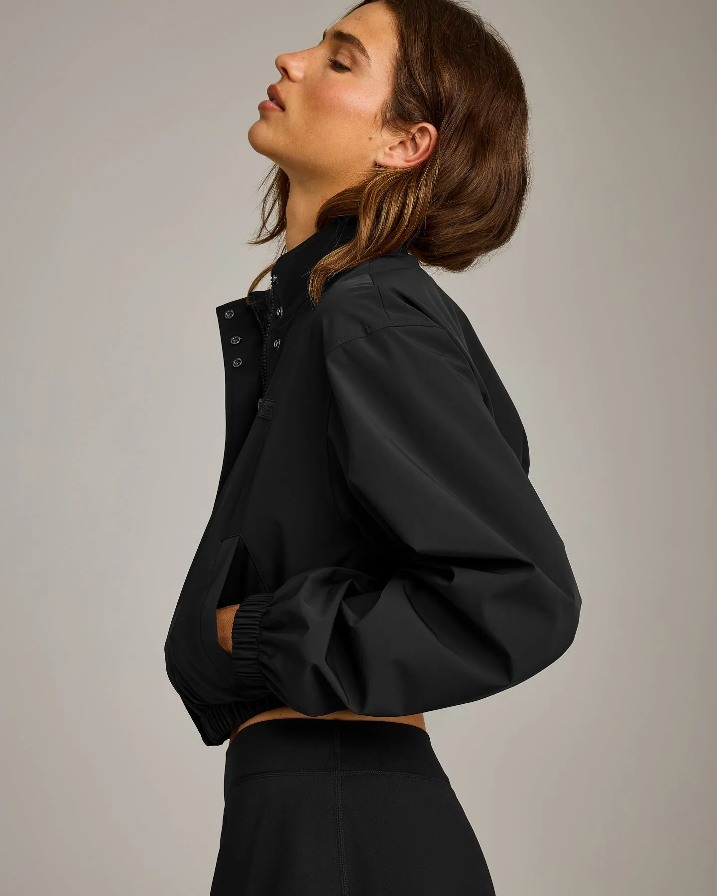 Cropped Bomber Jacket | Black sold by Oner Active product image thumbnail 4