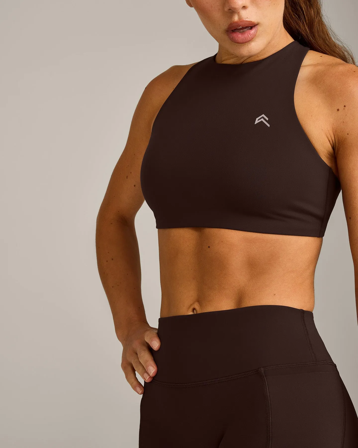 EasyLift™ High Neck Sports Bra | 70% Cocoa sold by Oner Active product image thumbnail 5