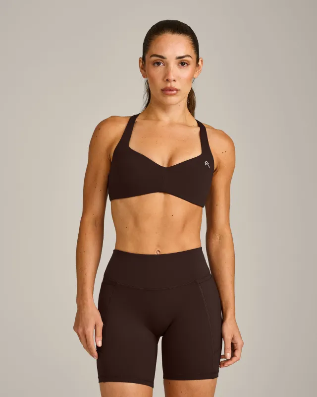 UnifiedMove™ T Back Minimal Bralette | 70% Cocoa made by Oner Active