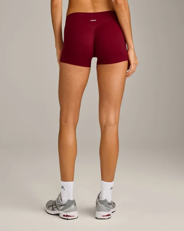 SoftMotion™ Mid Rise Shorts 4" New Branding | Ruby Red made by Oner Active