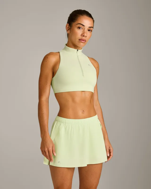 EasyLift™ Zip High Neck Sports Bra New Branding | Meadow Mist Green made by Oner Active