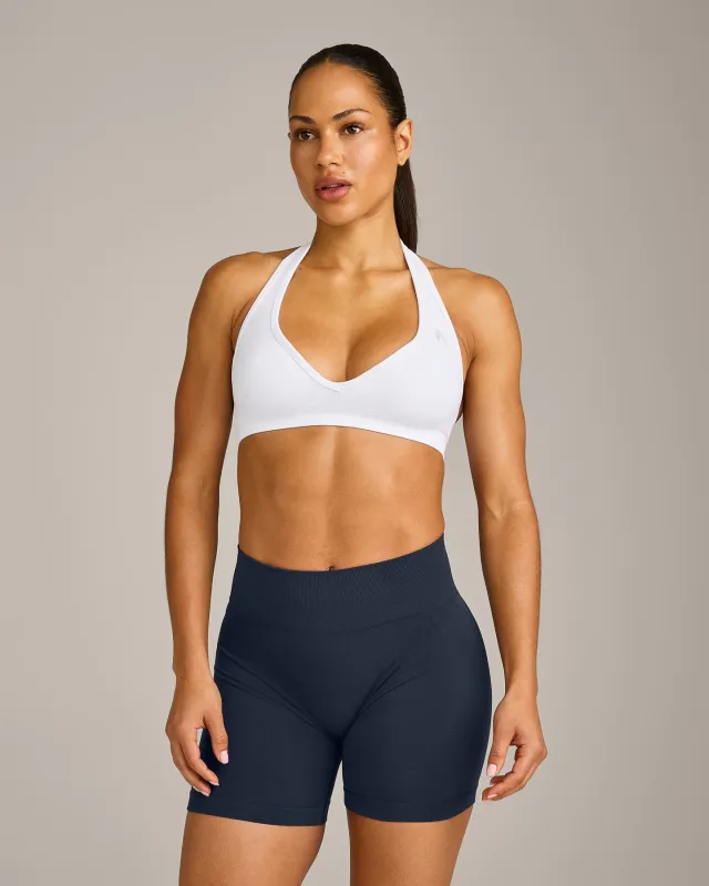 EffortlessLift™ Seamless Halter Neck Sports Bra | White made by Oner Active