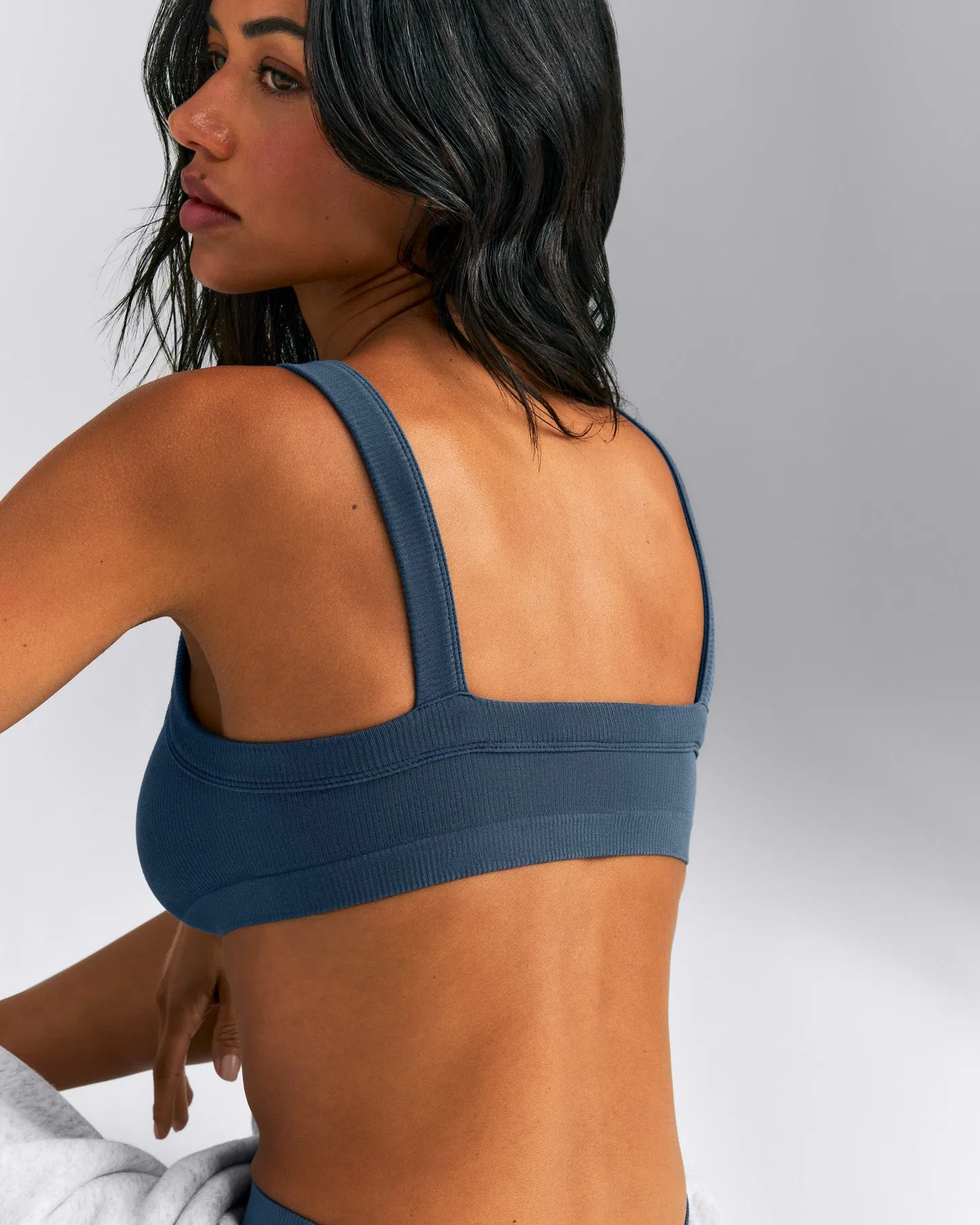 Seamless Scoop Neck Bralette | Storm Blue sold by Oner Active product image thumbnail 5