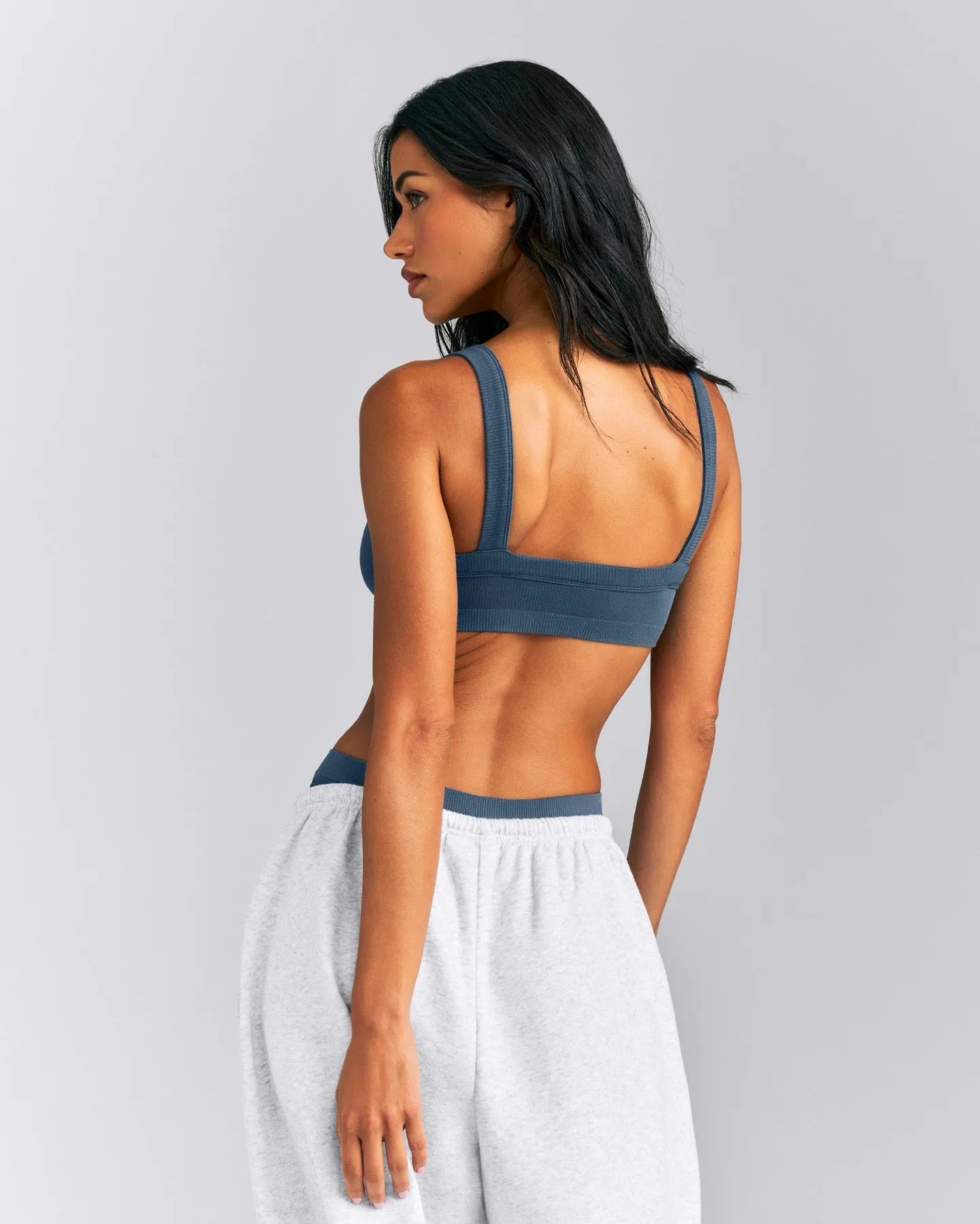 Seamless Scoop Neck Bralette | Storm Blue sold by Oner Active product image thumbnail 2
