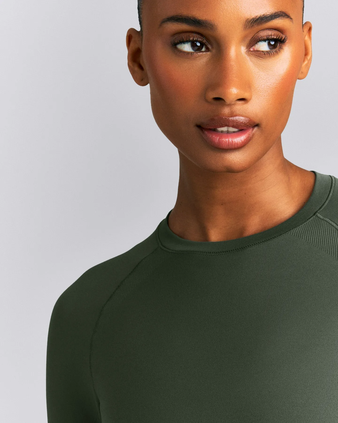Oner Seamless Fitted Long Sleeve Top | Dark Khaki sold by Oner Active product image thumbnail 5