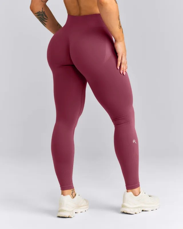 EnhanceLift™ Seamless Mid Rise Leggings | Burnt Maroon Red made by Oner Active