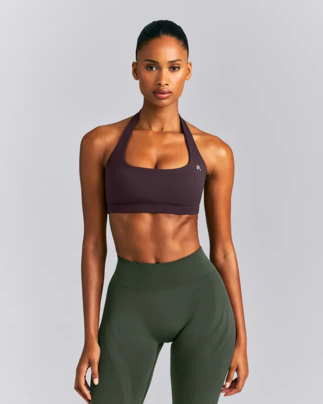EasyLift™ Halter Bralette | Dark Umber Brown made by Oner Active