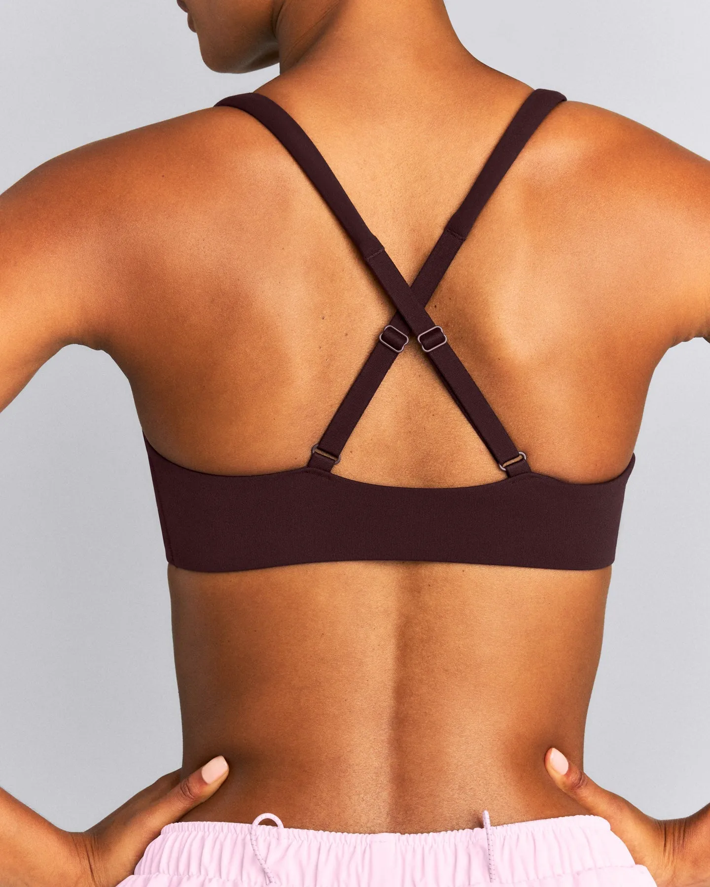 EasyLift™ Cross Back Sports Bra | Plum Brown sold by Oner Active product image thumbnail 4