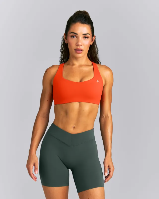 EasyLift™ Cross Back Sports Bra | Vivid Orange made by Oner Active