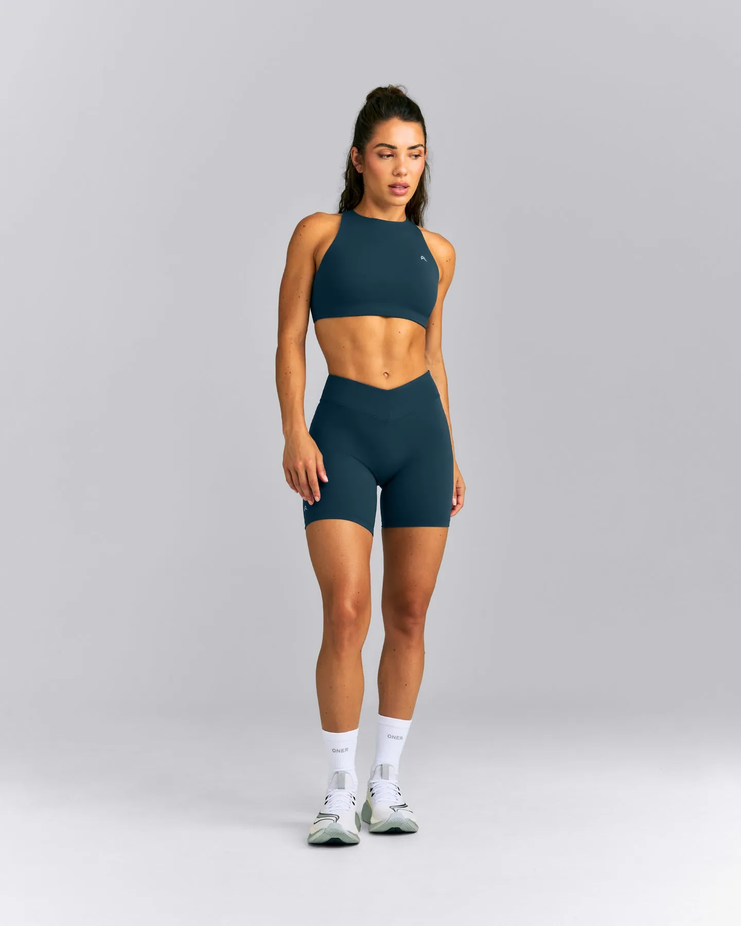 EasyLift™ High Neck Sports Bra | Dark Oil Blue sold by Oner Active product image thumbnail 3