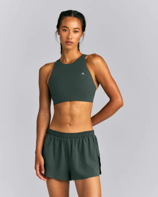 EasyLift™ High Neck Sports Bra | Deep Shadow Green made by Oner Active