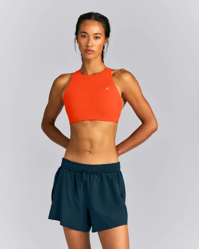 EasyLift™ High Neck Sports Bra | Vivid Orange made by Oner Active