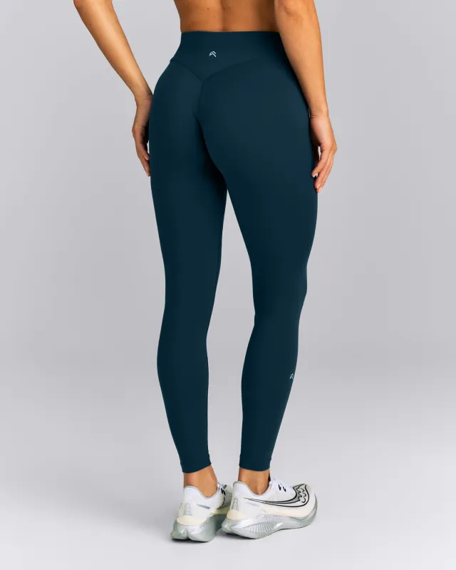 UnifiedMove™ V Front Mid Rise Leggings | Oil Blue made by Oner Active