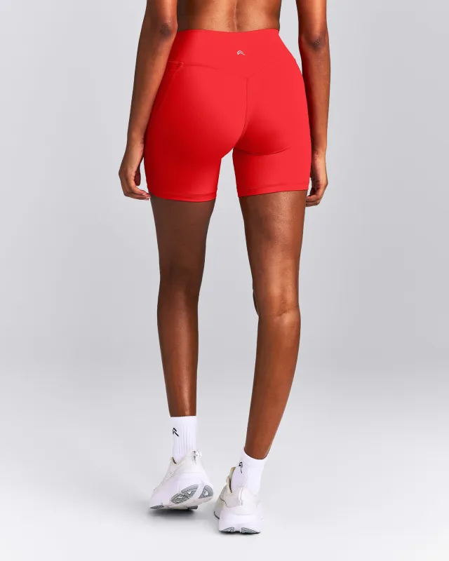 UnifiedMove™ High Waisted Pocket Shorts with Bonding | Muscle Mommy Red made by Oner Active