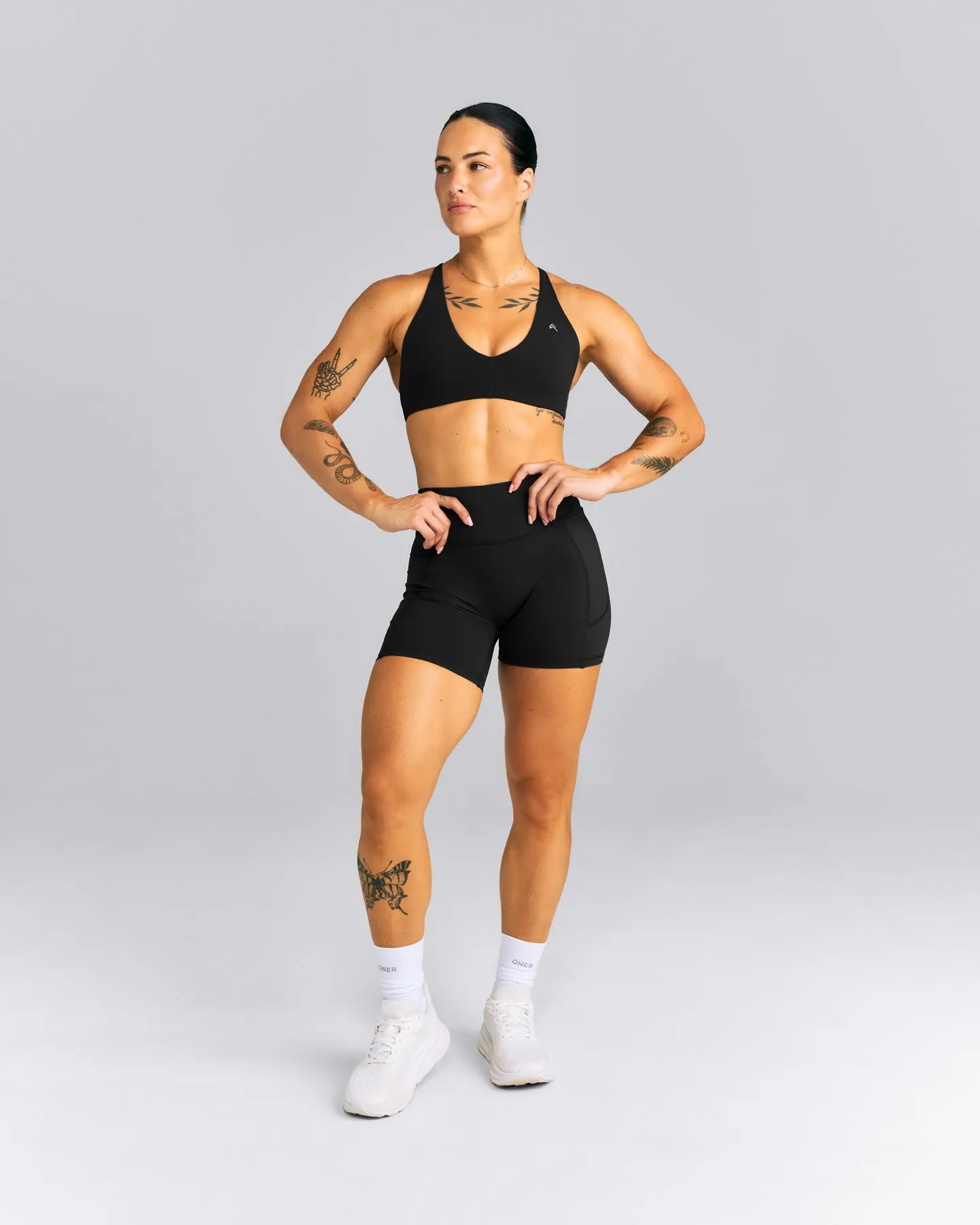 UnifiedMove™ High Waisted Pocket Shorts with Bonding | Black sold by Oner Active product image thumbnail 3